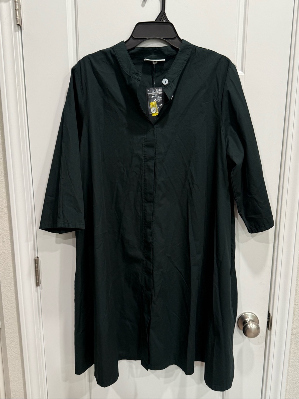 Bryn Walker Winona Cotton Poplin Mandarin Collar Elbow Sleeve Tunic Dress NWT